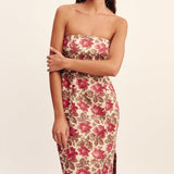 Posse - ROSALIE STRAPLESS DRESS - ROSE BUD