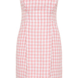Posse - ROSALIE STRAPLESS MINI DRESS - PINK GINGHAM