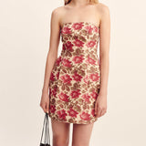 Posse - ROSALIE STRAPLESS MINI DRESS - ROSE BUD