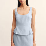 Posse - ROSALIE TOP - SILVER BLUE