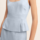 Posse - ROSALIE TOP - SILVER BLUE
