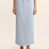 Posse - EMMA PENCIL SKIRT - SILVER BLUE