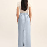 Posse - EMMA PENCIL SKIRT - SILVER BLUE