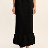 Posse - MATILDA COLUMN SKIRT - BLACK