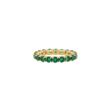 Dorsey - ROUND - CUT ETERNITY BAND IN DEEP LAB EMERALD, GOLD VERMEIL