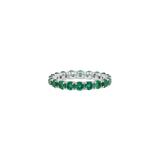 Dorsey - ROUND - CUT ETERNITY BAND IN DEEP LAB EMERALD, STERLING SILVER