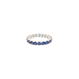 Dorsey - ROUND CUT ETERNITY BAND, LAB BLUE SAPPHIRE, SILVER