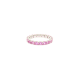 Dorsey - ROUND CUT ETERNITY BAND, LAB PINK SAPPHIRE, SILVER