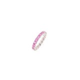 Dorsey - ROUND CUT ETERNITY BAND, LAB PINK SAPPHIRE, SILVER