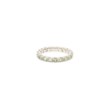 Dorsey - ROUND CUT ETERNITY BAND, LAB LIGHT GREEN SPINEL, SILVER