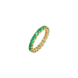 Dorsey - ROUND - CUT ETERNITY BAND IN LAB EMERALD, GOLD VERMEIL