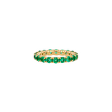 Dorsey - ROUND - CUT ETERNITY BAND IN LAB EMERALD, GOLD VERMEIL