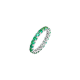 Dorsey - ROUND - CUT ETERNITY BAND IN LAB EMERALD, STERLING SILVER
