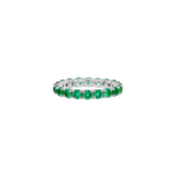 Dorsey - ROUND - CUT ETERNITY BAND IN LAB EMERALD, STERLING SILVER