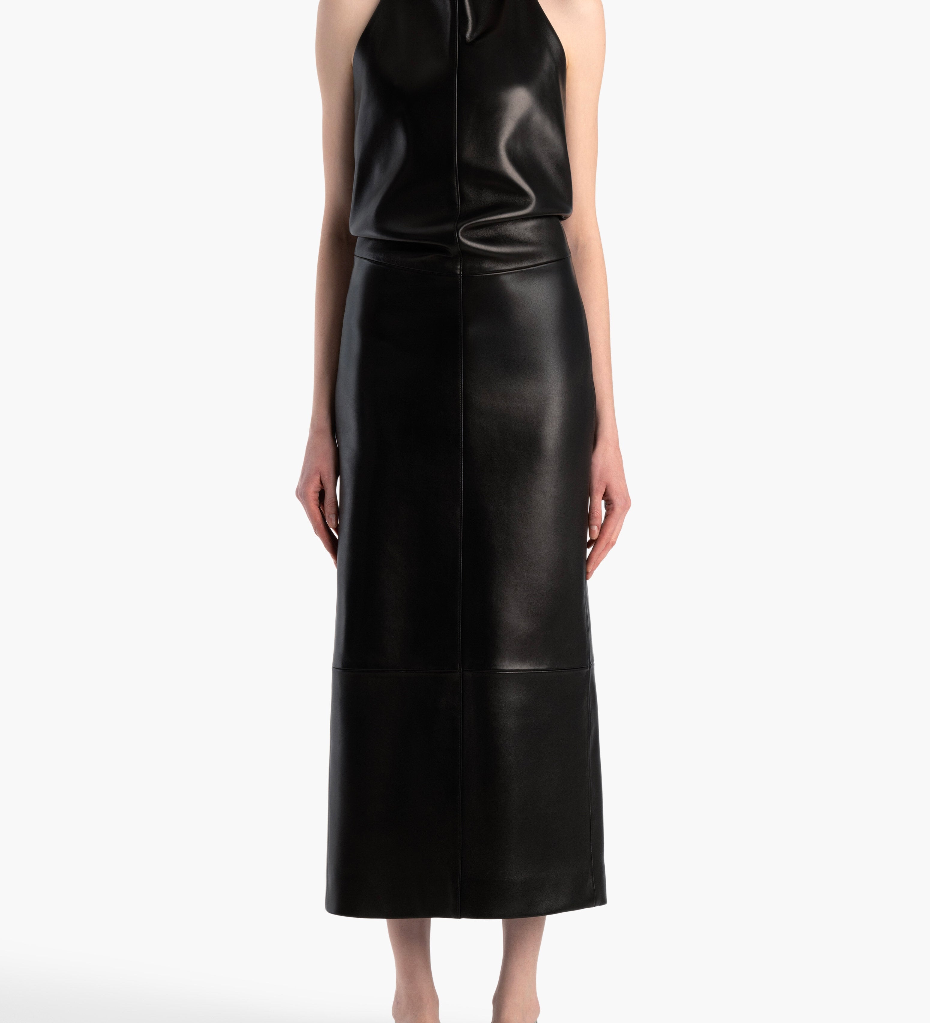 Khaite - Roxanne Dress in Black Leather
