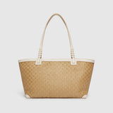 Métier - Cala 32 Woven Sahara With Smooth Calfskin White Sand