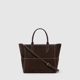 Metier - Incognito Crossbody Suede Chocolate with Salt Stitching
