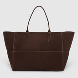 Metier - Incognito 42 Cabas Suede Chocolate with Salt Stitching