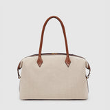 Métier - Vérité All Day Bag Natural Linen with Cognac