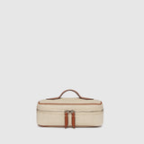 Métier - One Day Toiletry Bag Natural Linen with Cognac