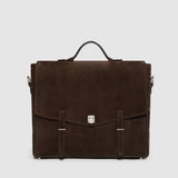 Métier - Rider Briefcase Suede Chocolate
