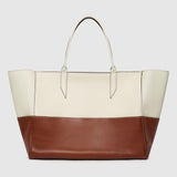 Metier - Incognito 42 Cabas Bag Smooth Calfskin White Sand and Cognac