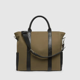 Métier - Mariner Zippered Tote Military Twill Khaki with Cacao