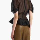 Khaite - Rumi Top in Black Silk