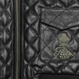 FRAME - Ritz Women's Quilted Leather Bomber -- Black