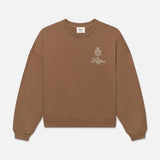FRAME - Ritz Unisex Breakfast In Bed Crewneck -- Camel