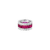 Dorsey - MAXIME THREE-ROW ETERNITY BAND IN LAB RUBY AND MOISSANITE