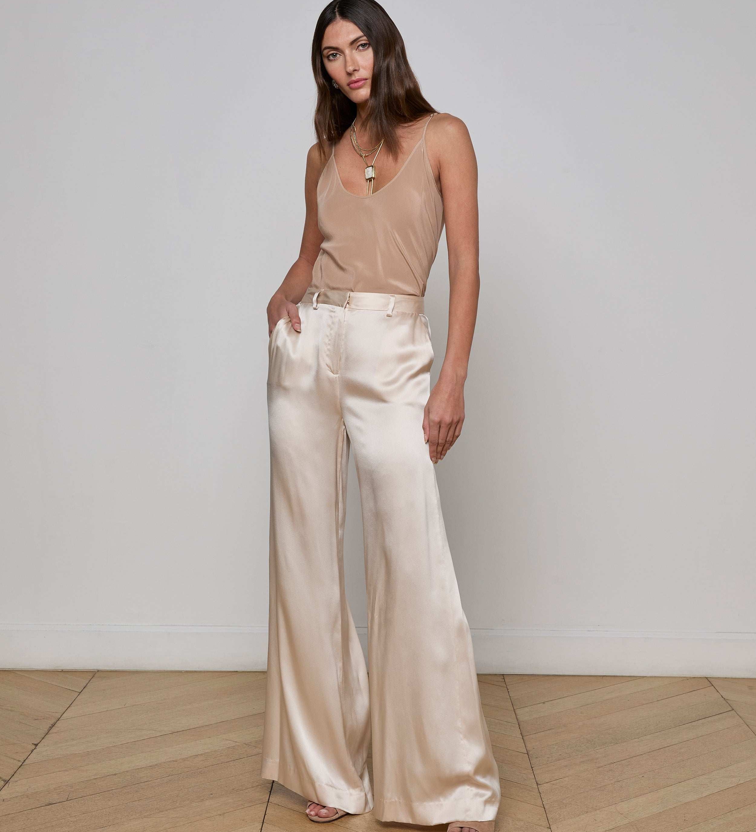 L'AGENCE - Gavin Silk Wide - Leg Pant