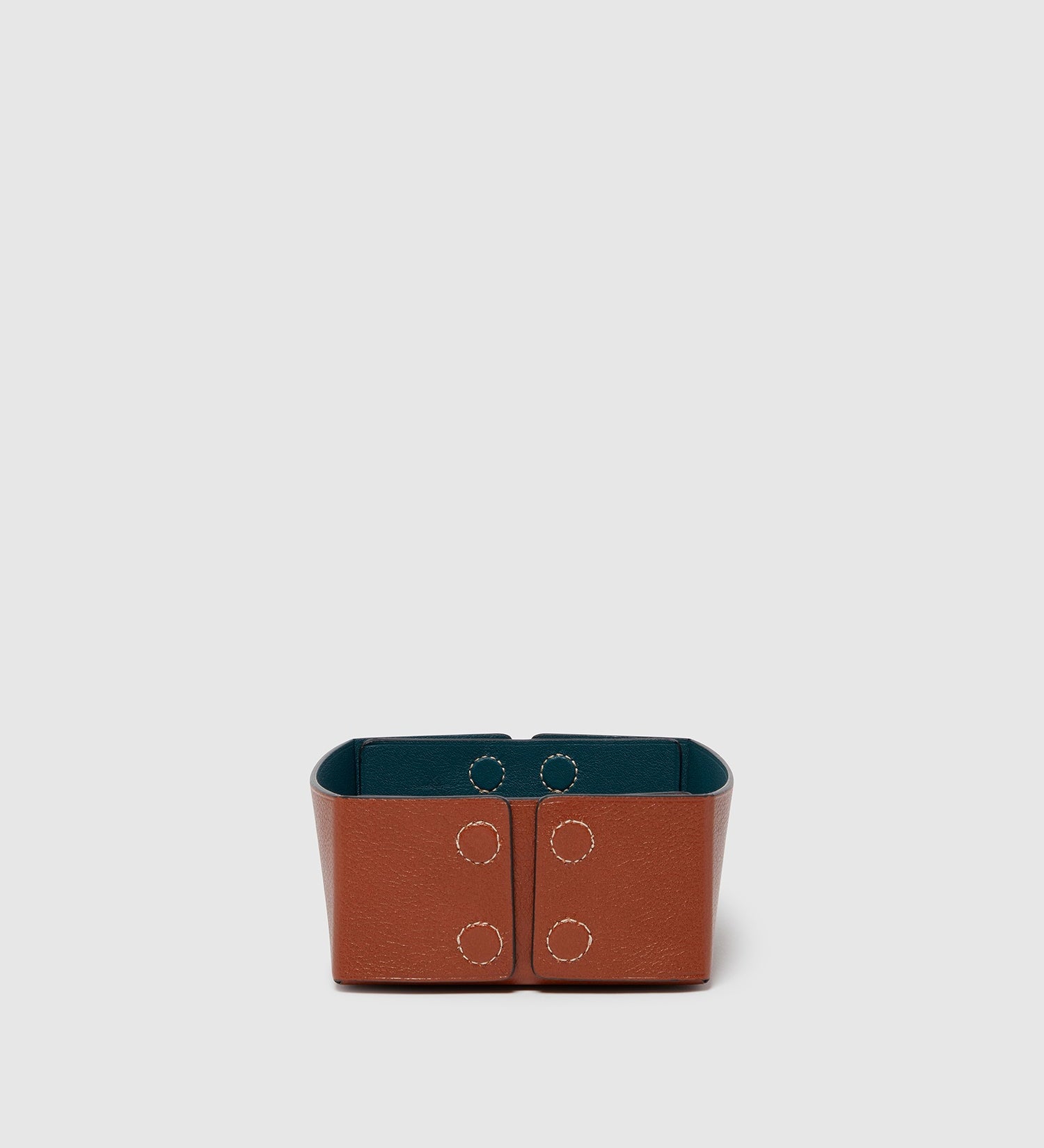 Metier - Medium Reversible Collapsible Box Buffalo Cognac and Smooth Calfskin Lost At Sea