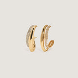 Kinn - Rhea Sculptural Wave Earring Diamond Gold