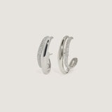 Kinn - Rhea Sculptural Wave Earring Diamond Silver