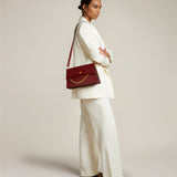 Métier - Roma Shoulder Bag Buffalo Dark Cherry