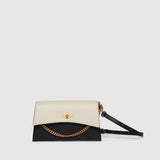 Métier - Roma Mini Clutch Smooth Calfskin Black and White Sand