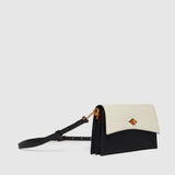 Métier - Roma Mini Clutch Smooth Calfskin Black and White Sand