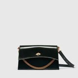 Métier - Roma Shoulder Bag Glossy Calfskin Forest Green