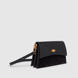 Métier - Roma Mini Clutch Suede and Atelier Calfskin Black