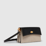 Métier - Roma Mini Clutch Natural Linen and Apple Leather