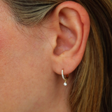 Kinn - Romy Pavé Huggie Earrings Round