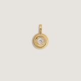 Kinn - Delphine Ribbed Pendant Diamond Necklace