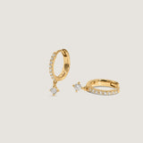 Kinn - Romy Pavé Huggie Earrings Round