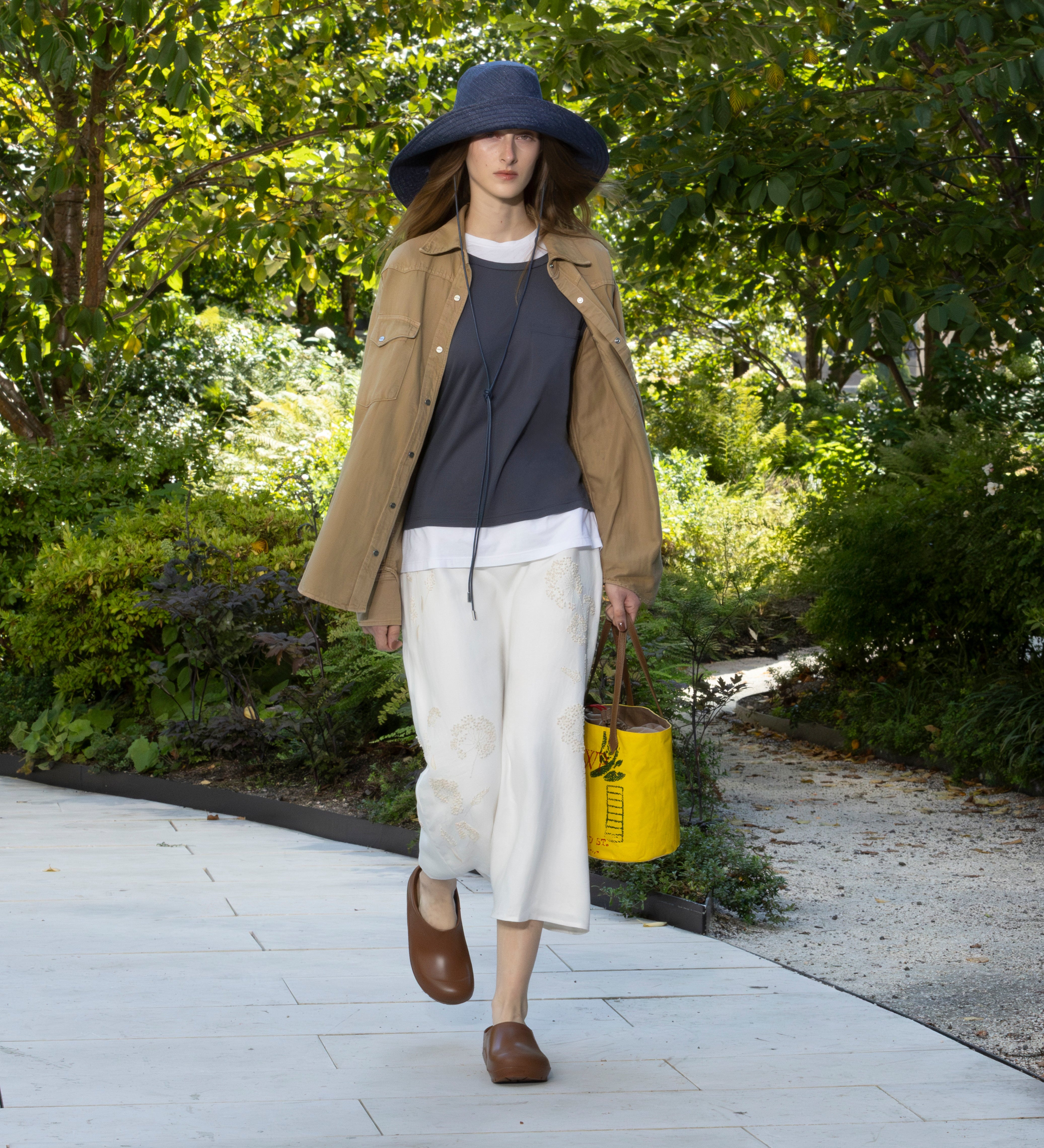 TWP - The A - Line Skirt in Embroidered Washed Linen