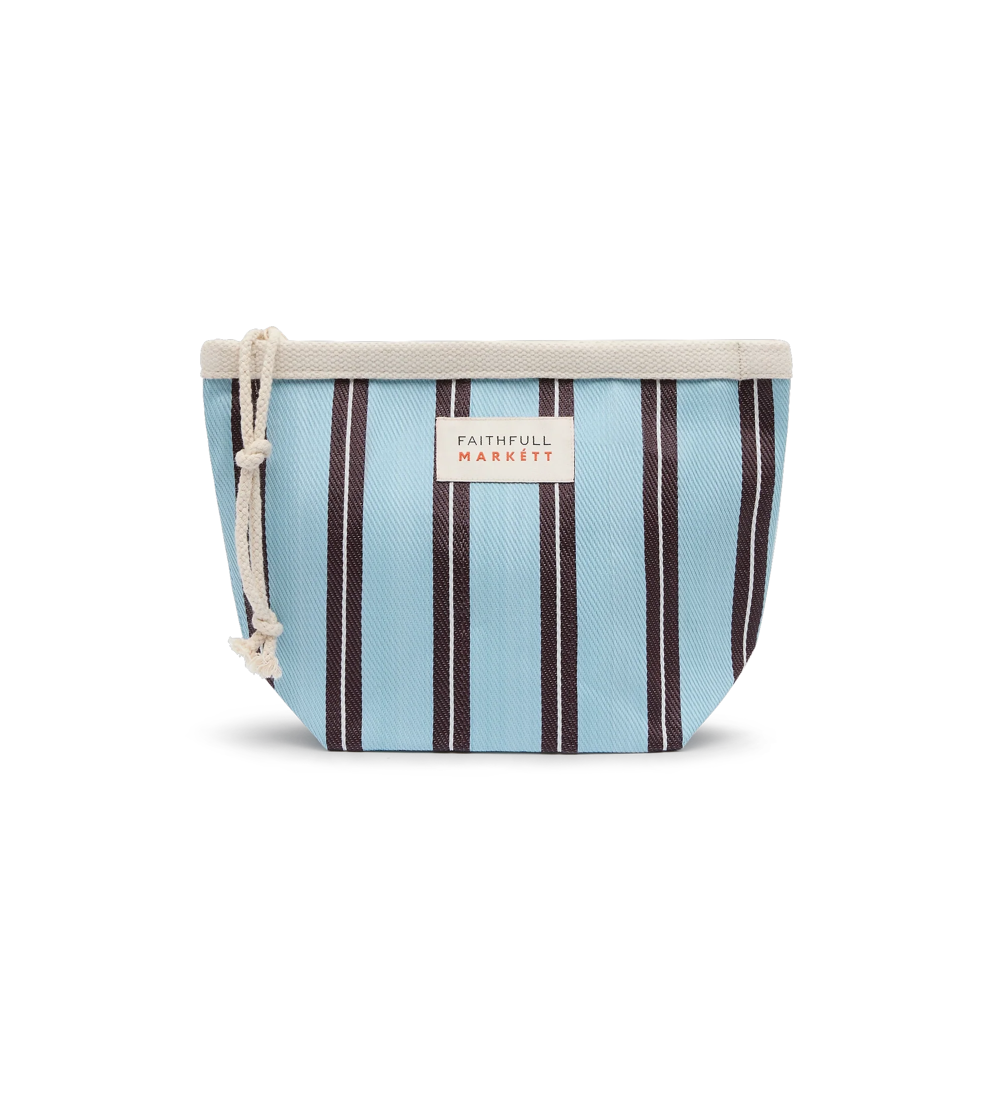 Faithfull - Markett Maxi Pouch Stripe Aqua Chocolate