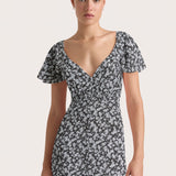 Faithfull - Aurelie Midi Dress Leilani Charred Navy - Final Sale