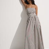 Faithfull - Vera Maxi Dress Norway Stripe Espresso