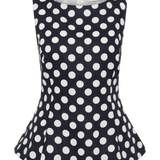 Faithfull - Ana Top Vintage Navy White Dot