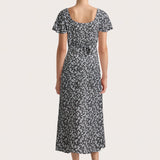 Faithfull - Aurelie Midi Dress Leilani Charred Navy - Final Sale